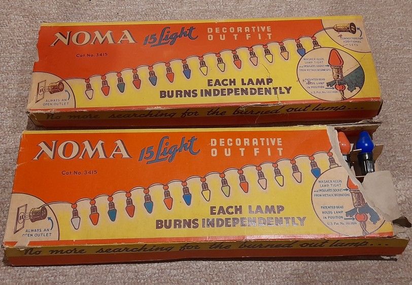 2 Sets Vintage Noma Christmas Lights