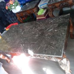 3 Piece Marble Center & Side table Set