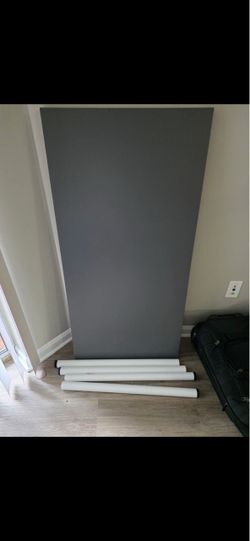 Ikea grey desk with white legs
