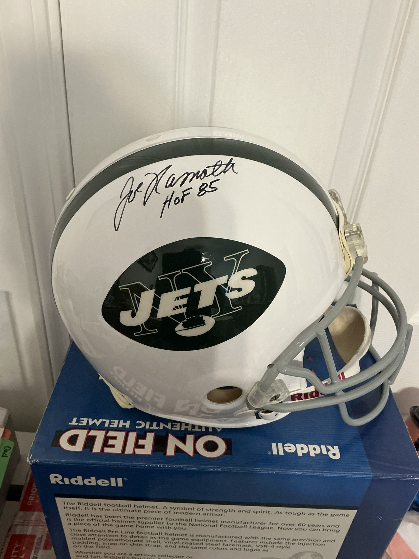 Joe Namath Signed Proline Helmet W HOF 85 JSA Witnessed