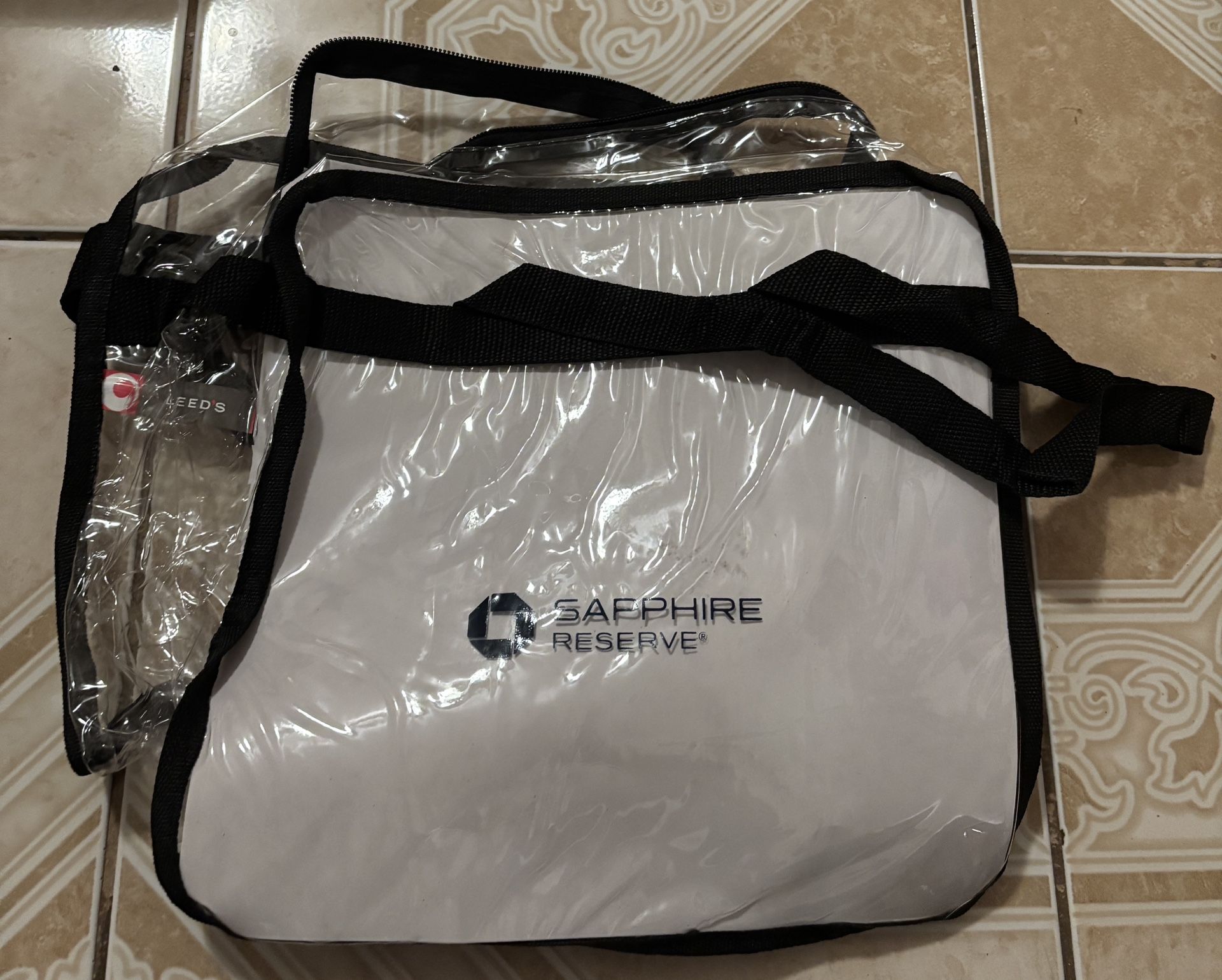 Brand new clear bag for stadiums/events