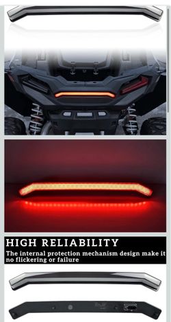 Center Taillight for Polaris RZR XP 1000 19-23/RZR Turbo S 18-21 for Sportsman 2017-2023, Smoked Lens, Plug & Play, IP67 Waterproof, Rear