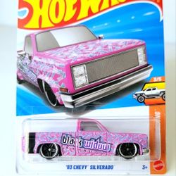 Hot Wheels  '83 Chevy Silverado Black Widow-Pink 