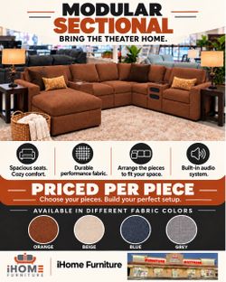 Modular Sectional 7pc (you can pick the pieces to layout to your convenience,and prices changes)