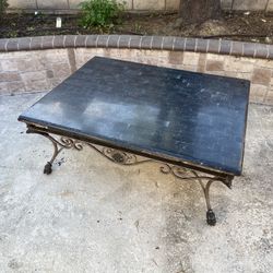 Large Black Tile Coffee Table