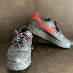 Nike Air Force 1 '07 LE Russian Floral Black Red shoes size 9.5 women's