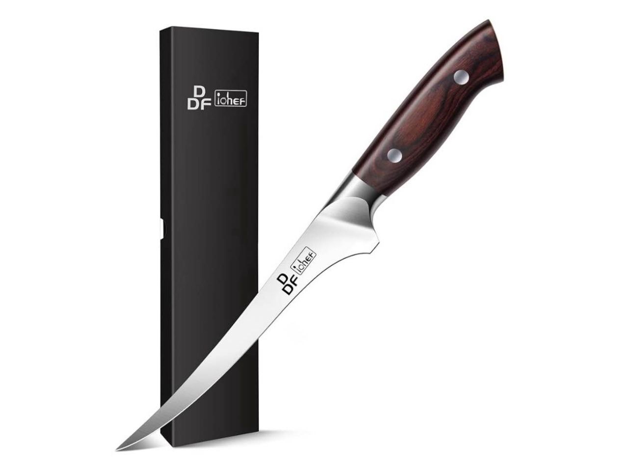 Fillet Knife 7 Inch Professional Boning Knife High Carbon Japanese Stainless Steel Fish Knife.