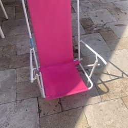 pink beach chair