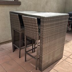 High top table and chair set