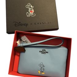 New In Box COACH Disney Mickey Mouse Leather Wallet LIMITED EDITION