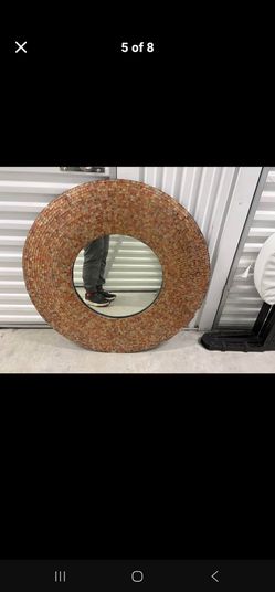 Round Mosaic Tile Wall Mirror