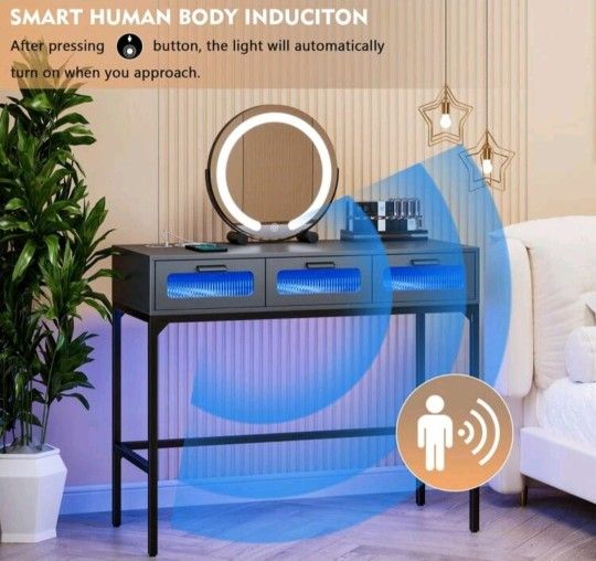 Dimmable Makeup Vanity Desk