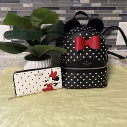 Kate Spade New York Wallet and Backpack Minnie Mouse