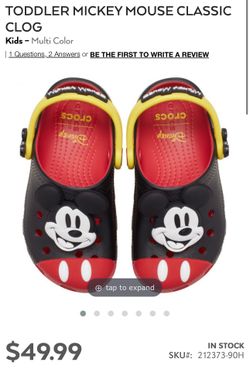 DisneyMickey Mouse crocs size 4 toddler