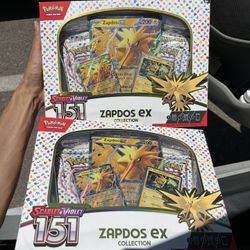 x2 Pokemon 151 Zapdos Collection Boxes