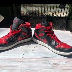 Nike Air Jordan 1 Mid Black, Red & White Men's size 11
