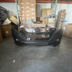 Complete Front Bumper Assembly For 2019 2020 2021  Honda HRV HR-V Upper Lower Grille Foglights 