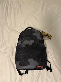 Sprayground Shark Camo Checkered Backpack
