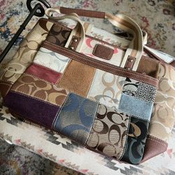 Vintage Coach patchwork Purse