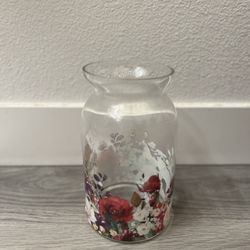 Floral Glass Vase 