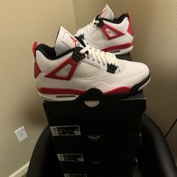 Brand new Air Jordan Red cement 4’s size 12, 13x4 with original box and proof of purchase.