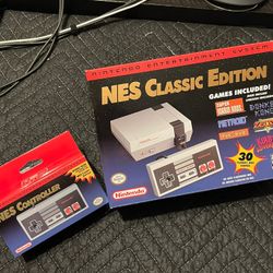 NES Mini Classic Edition w/ OEM 2nd Controller (Both Sealed) 