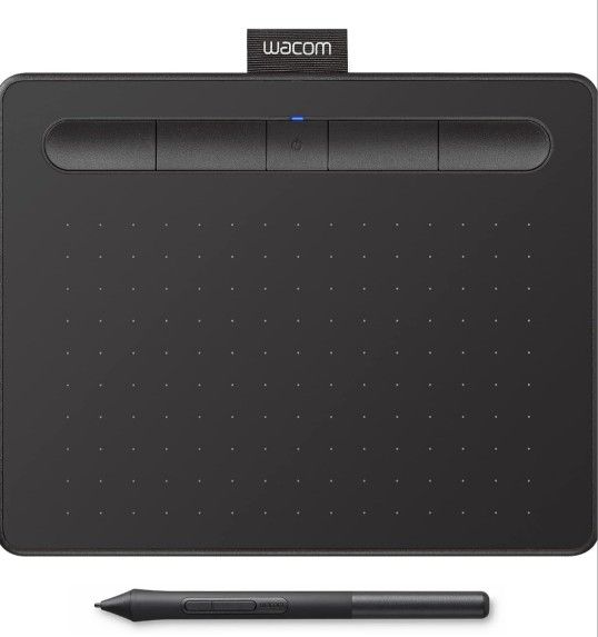 Wacom Intuos Small Bluetooth Graphics Drawing Tablet, 4 Customizable ExpressKeys, Portable
