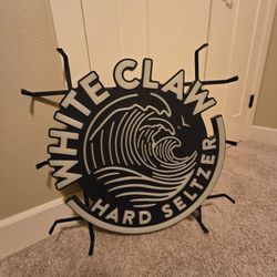 White Claw LED Sign