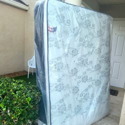 NEW QUEEN PILLOW TOP MATTRESS AND BOX SPRING -- Also Available In All Sizes.
