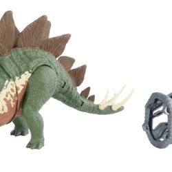 Jurassic World Camp Cretaceous Mega Destroyers Stegosaurus Dinosaur Action Figure with Movable Joints, Attack/Breakout Feature, NEW