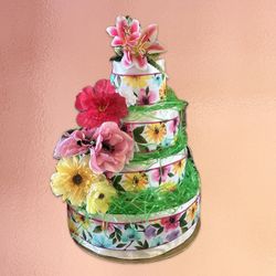 Floral Diaper Cake