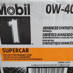Mobil 1 Supercar Advanced Full Synthetic Motor Oil 0W-40, 6-pack of 1 quarts