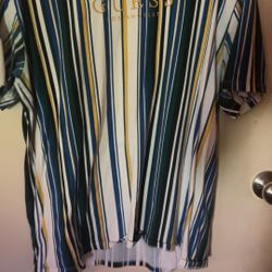 Vintage Guess Los Angeles Striped Shirt Size Medium