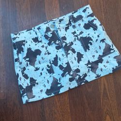 Cow Print Mini Skirt Size 14 Girls BRAND NEW NEVER WORN