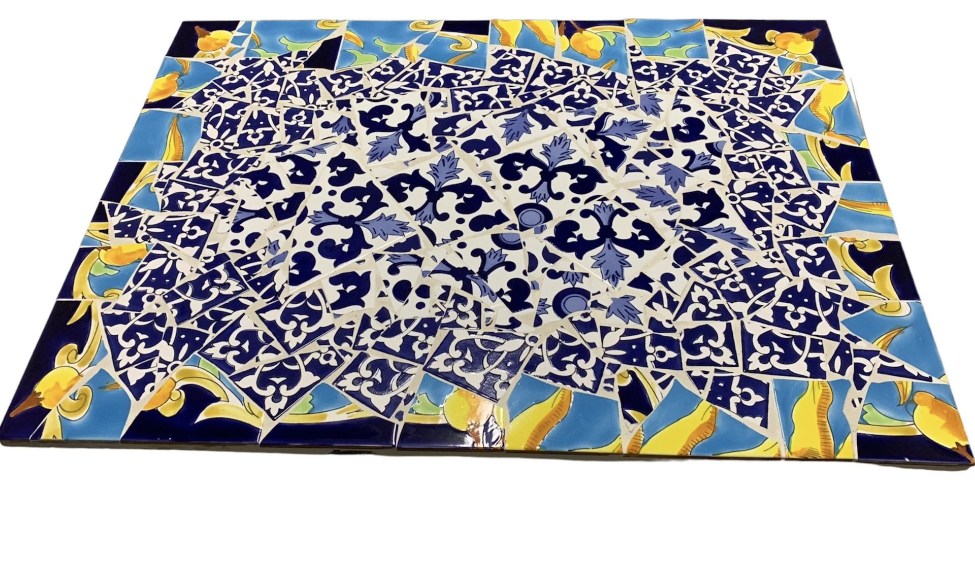 Hand Painted Mediterranean Mosaic Tiles 10 LB Box 