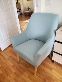 Seafoam Blue-Green Accent Chair — Mid-Century Modern Style
