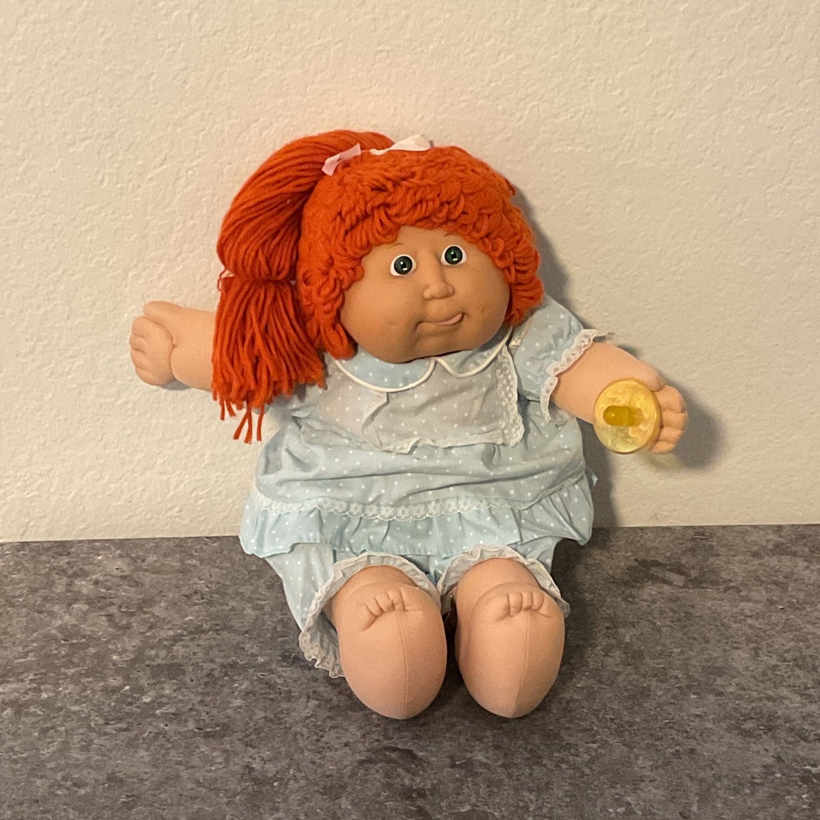 cabbage patch doll red dress Vintage 1987 Cabbage Patch Kids Doll in Original CPK Red Dress Brown Hair Signed