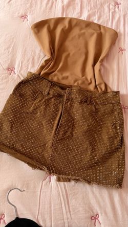 Shinny skirt outfit Women / Falda y Top