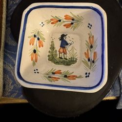 Vintage Quimper Trinket Dish Or Bowl