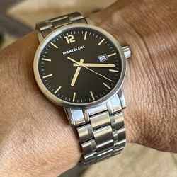 Montblanc Mans Watch Like New Condition Box And Papers Full Bracelet 