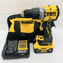DeWalt 20V XR 1/2” Hammer Drill w/5Ah Battery & Charger