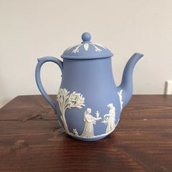 Vintage Retro Antique Jasperware Wedgwood Coffee Pot Kettle Lid England Mint