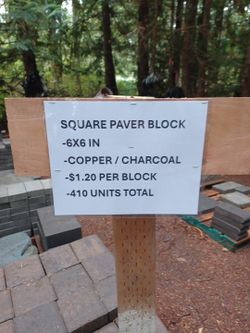 Square Paver Block 6inx6in