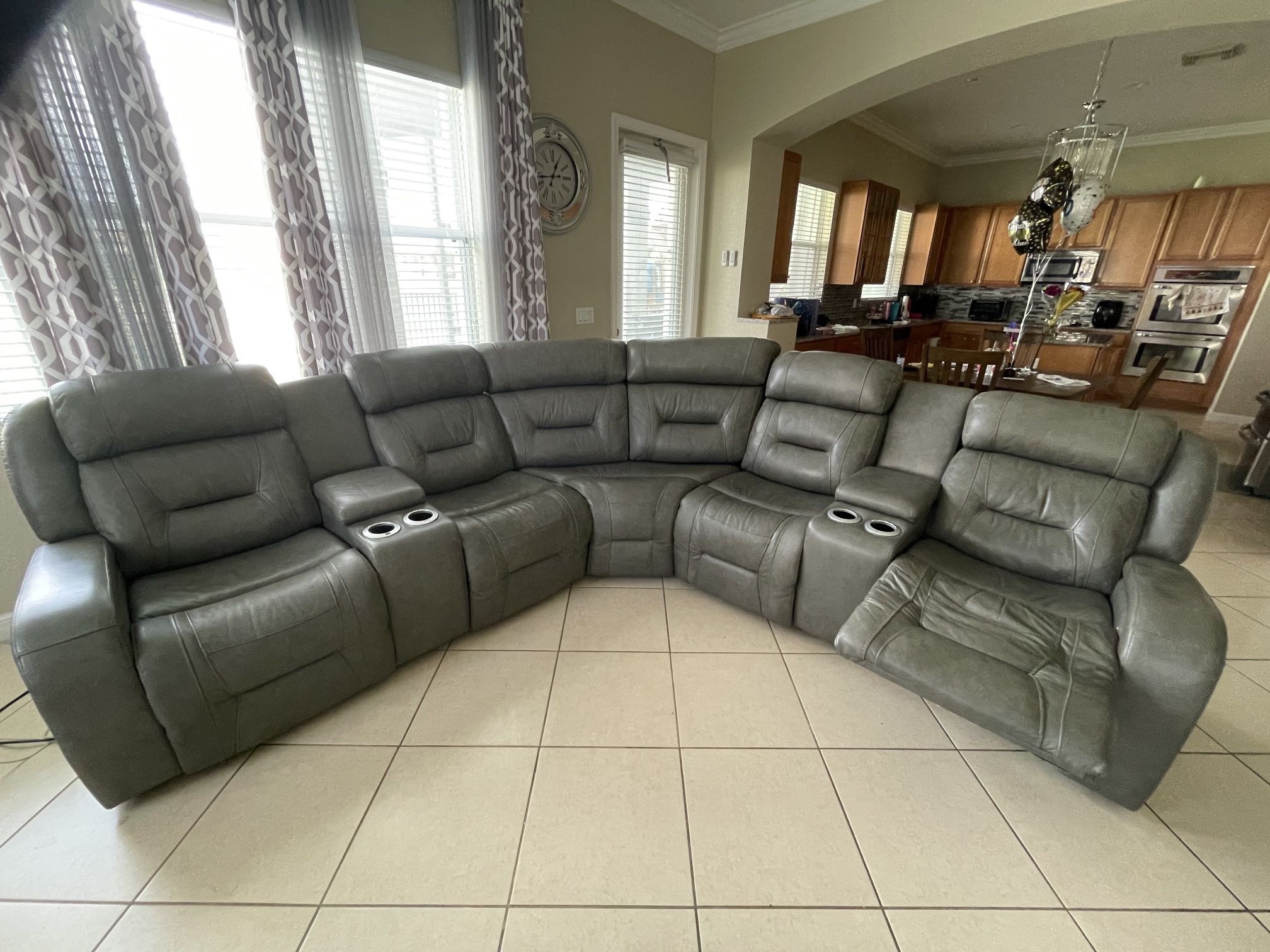 Rooms to Go leather Sectional