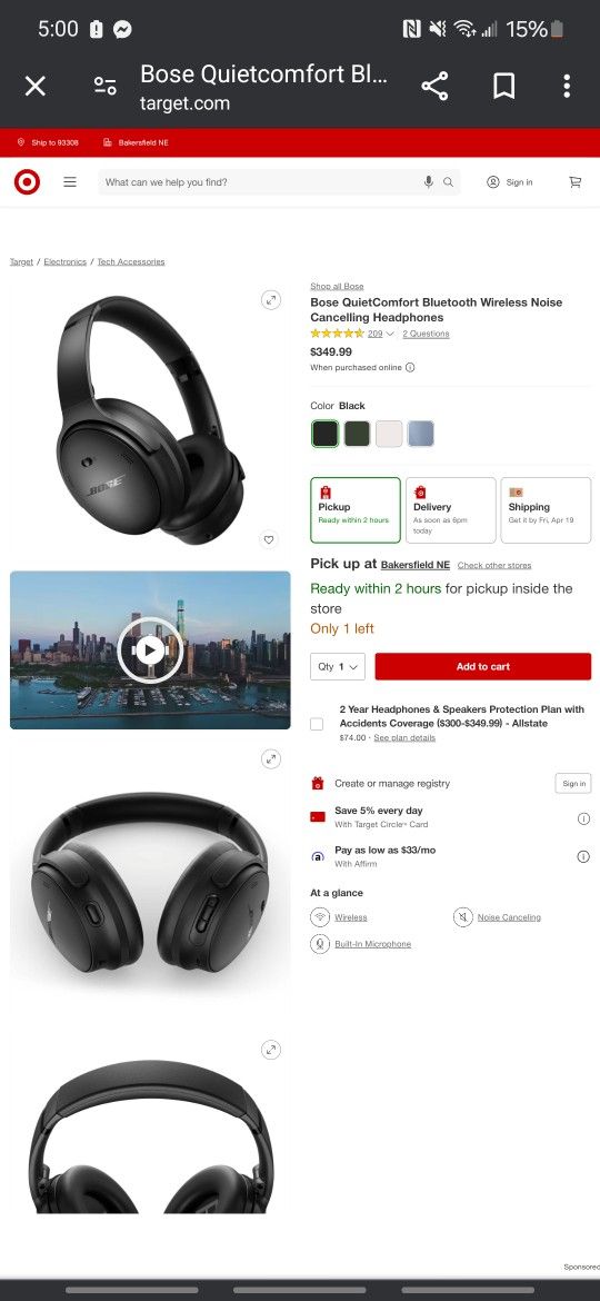 Bose Noise Cancelling Headphones 