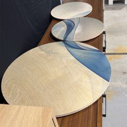 3pc Blue Wave Art