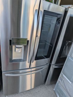 36" LG Instaview Cristal ice maker and water excellent working Stainless Steel French Door Refrigerator