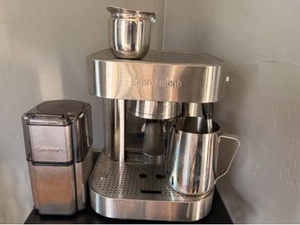 Espresso machine, coffee grinder and stand