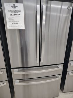 $2199 GE Profile 28.7 Cu Ft 4 door French door refrigerator with auto fill pitcher