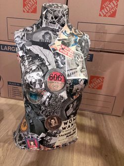 WWII Women's War Effort Decoupage Mannequin Torso